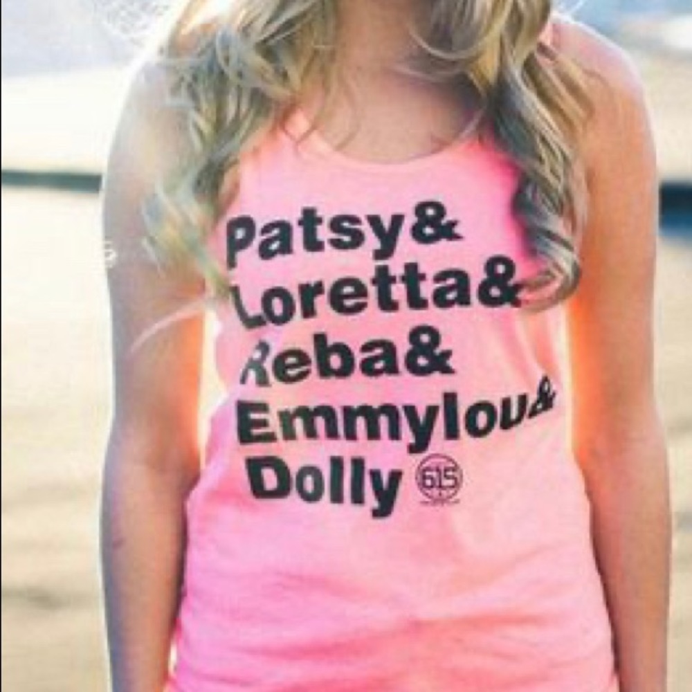 Country Music Legends Neon pink tank (NWOT)